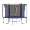 14/12/8FT Outdoor Trampoline Jumping Recreational Trampolines W/Safety Net, Ladder & Basketball Hoop for Kids & Adults - ModernLuxe - 2 of 4