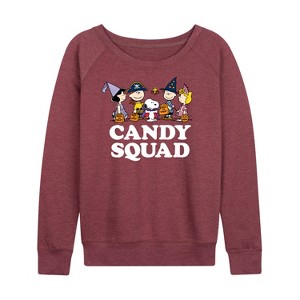 Women's - Peanuts - Candy Squad Lightweight French Terry Slouchy - 1 of 4