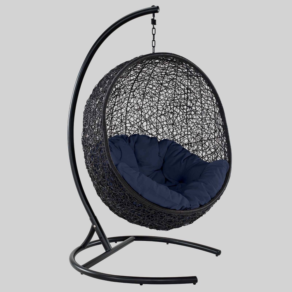Encase Swing Outdoor Patio Lounge Chair - Navy - Modway