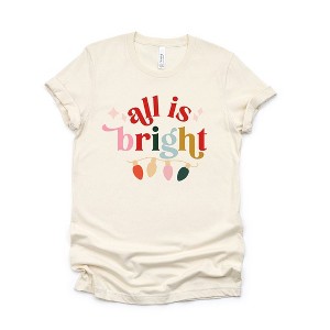 Simply Sage Market Women's All Is Bright Christmas Lights Short Sleeve Graphic Tee - 1 of 2