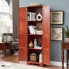 APRILSOUL 72.4" Tall Storage Cabinet with 8 Doors and 4 Shelves ,Bookshelf Living Room, Kitchen, Dining Room, Office Freestanding ,Cherry - 4 of 4
