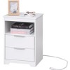 Racxily Nightstand with Drawer,End Table With Drawer and Open Shelf, Sturdy Side Frames, Night Stand for Bedroom, Side Table for LivingRoom - 2 of 4