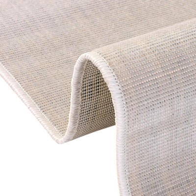 Beige Synthetic Rectangular 9' x 12' Easy Care Area Rug