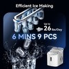 Simzlife Countertop Ice Maker, 26 Lbs/Day, 9 Bullet-shaped Ice in 6 Mins, Auto-Cleaning, Portable Ice Machine,13 Lbs Storage Capacity, Black/Silver - 2 of 4