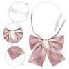 INSPIRE CHIC Women's Pre-tied Colorful Plaid Elastic Strap Party Costume Bow Ties - 3 of 4