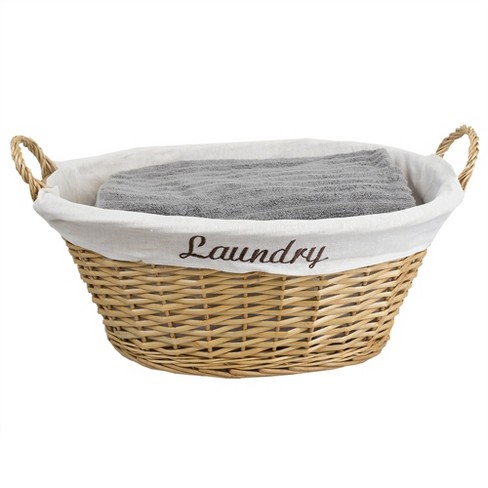 white wicker laundry basket