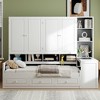 TIRAMISUBEST Twin/Full Size Wooden Daybed with Drawers, All-in-One Cabinet, Desk and Shelves, Storage Bed Frame - 3 of 4
