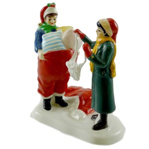 Department 56 Villages 3.25 In Dad's Christmas Tradition Snow Village Santa Ceramic Village Accessories - 1 of 4