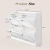 Large Shoe Storage Cabinet with 4 Flip Drawers, Narrow Cabinet for Entryway with Wooden Legs, Freestanding Hidden Shoe Rack Organizer for Hallway - 2 of 4