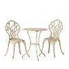 NicBex Outdoor Dining Table Set Metal Bistro Table with Two Chairs,Patio Furniture Bistro Set for Garden,Backyard,Poolside - 4 of 4