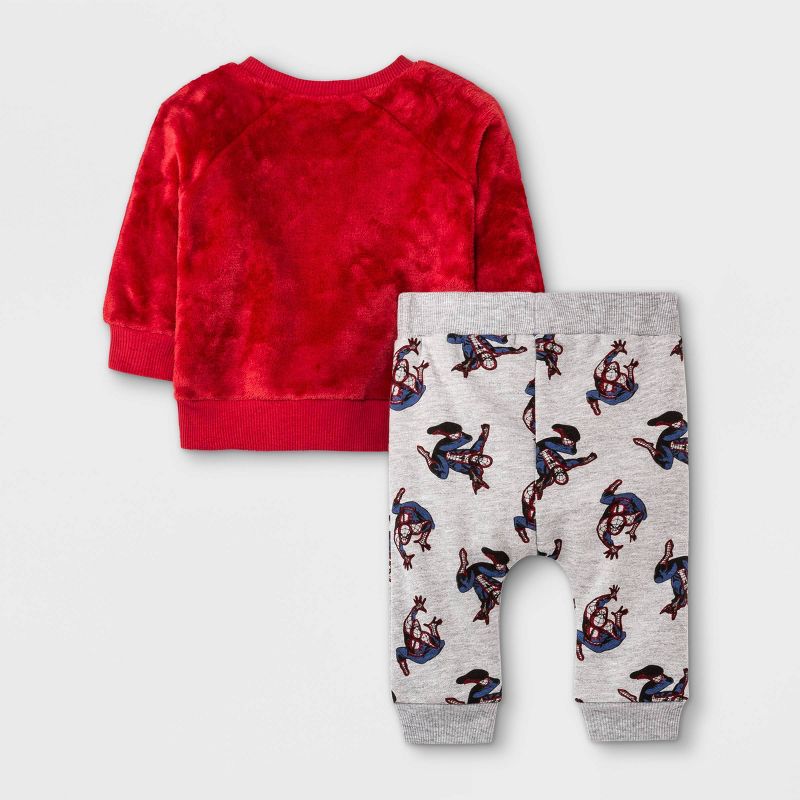 Baby Boys' 4pc Marvel Spider-Man Top & Bottom Set - Red, 4 of 6