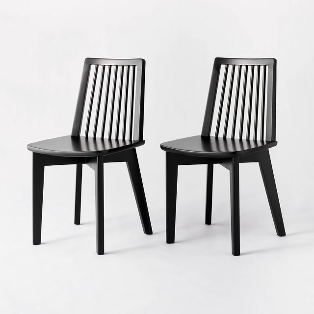 2pk Linden Modified Windsor Wood Dining Chair - Threshold