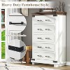 AMERLIFE Farmhouse 5-Drawer Dresser Chests for Bedroom, 48" Tall Dresser, Antique White - 4 of 4