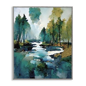Stupell Industries Woodland Creek Painting Black Framed Giclee Art - 1 of 4