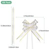 Unique Bargains Plastic Durable Glossy Appearance Waterproof Gift Wrap Satin Pull Bows 100 Count - 3 of 4