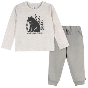 Gerber Toddler Boys' 2-Piece Top and Jogger Set - 1 of 4