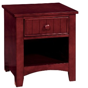 Royal Hampton Night Stand With One Drawer And Open Shelf In Cherry Brown - 1 of 1
