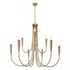 LNC Ceniprimo 41.3-in Modern Tiered Candle Chandelier, Polished Gold Finish, 9-Light - 3 of 4