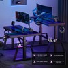 EUREKA ERGONOMIC GTG-L60" Pro, 60x23 Glass Desktop Gaming Standing Desk - 4 of 4