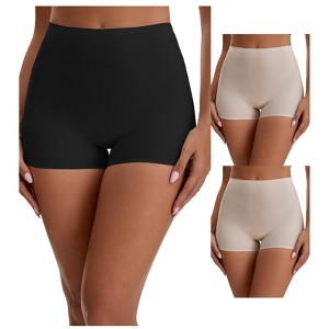 INSPIRE CHIC 3 Packs Women's High Waist Seamless Slimming Control Panties for Under Dresses Boyshort - 1 of 4