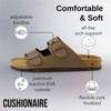 CUSHIONAIRE Men's Lane Cork Footbed Sandal with +Comfort,  Arch Support, Adjustable Straps, Casual Summer Footwear - 4 of 4