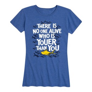 Women's - Dr. Seuss - No one Is Youer Than You Short Sleeve Graphic T-Shirt - 1 of 4