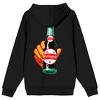Dr. Pepper White Logo Adult Black Zip-Up Hoodie - 3 of 4