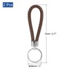 Unique Bargains PU Braided Leather Keychain for Bag Wallet Decorations 2 Pcs - 2 of 3