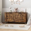 Garvee Storage Chest, Storage Trunk With 4 Wheels,39.4'' Wooden Storage Bench With 2 Safety Hinges,Entryway Bench With Storage for Living Room,Brown - 3 of 4