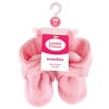 Luvable Friends Baby and Toddler Girl Cozy Fleece Booties, Light Pink - 2 of 2