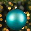 Northlight 4" Matte Mermaid Blue Shatterproof Christmas Ball Ornament (100mm) - 3 of 3