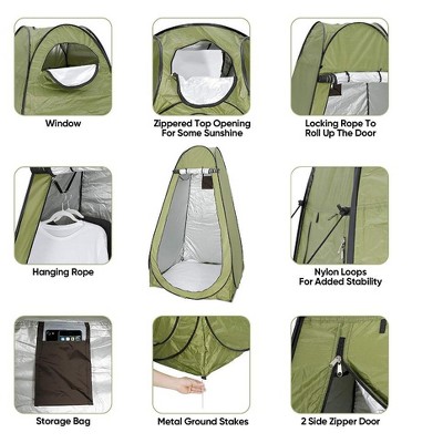 Green 6ft Pop Up Privacy Tent with Carry Bag