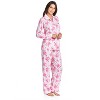 Casual Nights Women's Long Sleeve Notch Collar Floral Pajama Set - 2 of 4