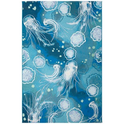 Liora Manne Marina Jelly Fish Indoor/outdoor Rug Bloom 4'10