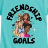 Girls' - Barbie - Friendship Goals Fitted Short Sleeve Graphic T-Shirt - 2 of 4