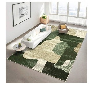 2 x 6 ft Polyester Imitation  Gray Rectangular Hallway Bathroom Entryway Kitchen Office Color Block Printed Modern Washable Area Rug - 1 of 4