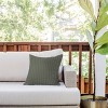16"x16" Deny Designs Little Arrow Design Co Vert Triple Dash Olive Square Outdoor Throw Pillow Green - 3 of 4