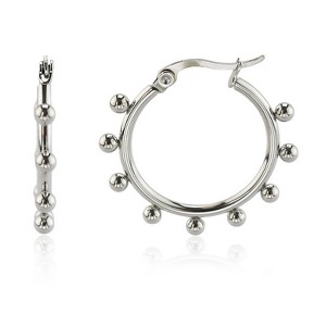 Slate by Rebl Bead Hoop Earring  Stainless Steel, 20x2mm - 1 of 1