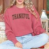 Simply Sage Market Women's  Garment Dyed Graphic Sweatshirt Thankful Grunge - 2 of 2