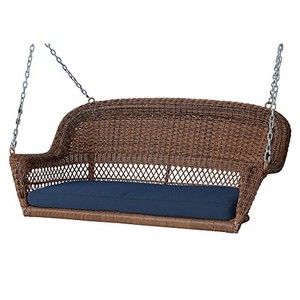 HomeStock Honey Wicker Porch Swing - 1 of 4