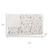 HomeRoots 50" X 60" Ivory And Silver Feathers Faux Fur Plush Throw Blanket - 3 of 4