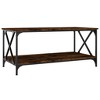 vidaXL Coffee Table Smoked Oak Engineered Wood Medium Coffee Table - 2 of 4