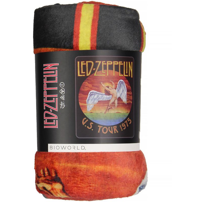 Led Zeppelin Icarus Angel U.S Tour 1975 Music Band Plush Fuzzy Soft Throw Blanket Multicoloured, 3 of 5