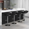 Tangkula Height Adjustable Bar Stools Set of 2 Swivel Counter Stools with Hollow Back & Footrest Heavy-duty Metal Frame Upholstered Pub Stools Swivel - 4 of 4