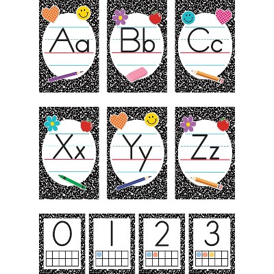 Teacher Created Resources Cool for School Composition Alphabet Bulletin Board Set 37/Set (TCR9306)
