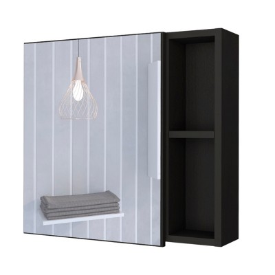 GlasFlength Decorative Wall Mirrors Bathroom Decor Cabinet Accent Mirror Vanity Medicine Cabinet Mirrors for Bathroom Wall, Black, 19.6"*5.5"*18.6"