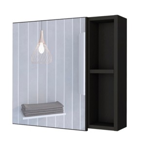 GlasFlength Decorative Wall Mirrors Bathroom Decor Cabinet Accent Mirror Vanity Medicine Cabinet Mirrors for Bathroom Wall, Black, 19.6"*5.5"*18.6" - 1 of 4