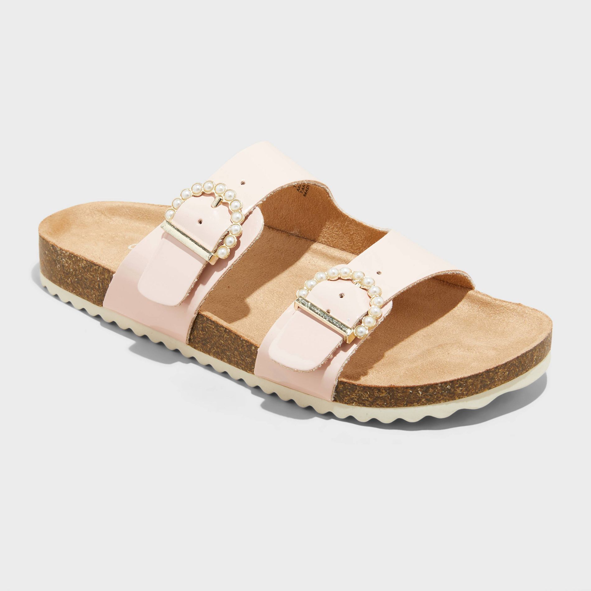 Kids' Drew Footbed Sandals - Cat & Jack™ Pink 4: Slip-On, Contoured Footbed, Open Toe