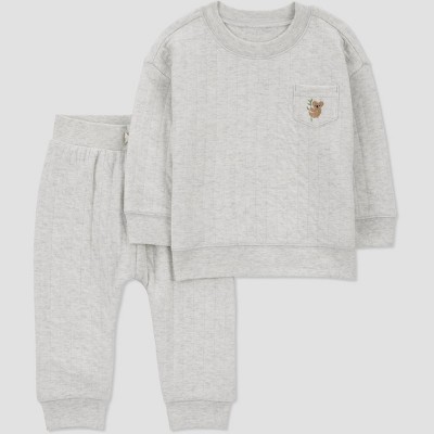 Image of Carter's Just One You® Baby Quilted Acorn Coordinate Set - Gray Newborn