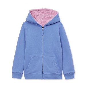 Lands' End Kids High Pile Lined Zip Hoodie - 1 of 3